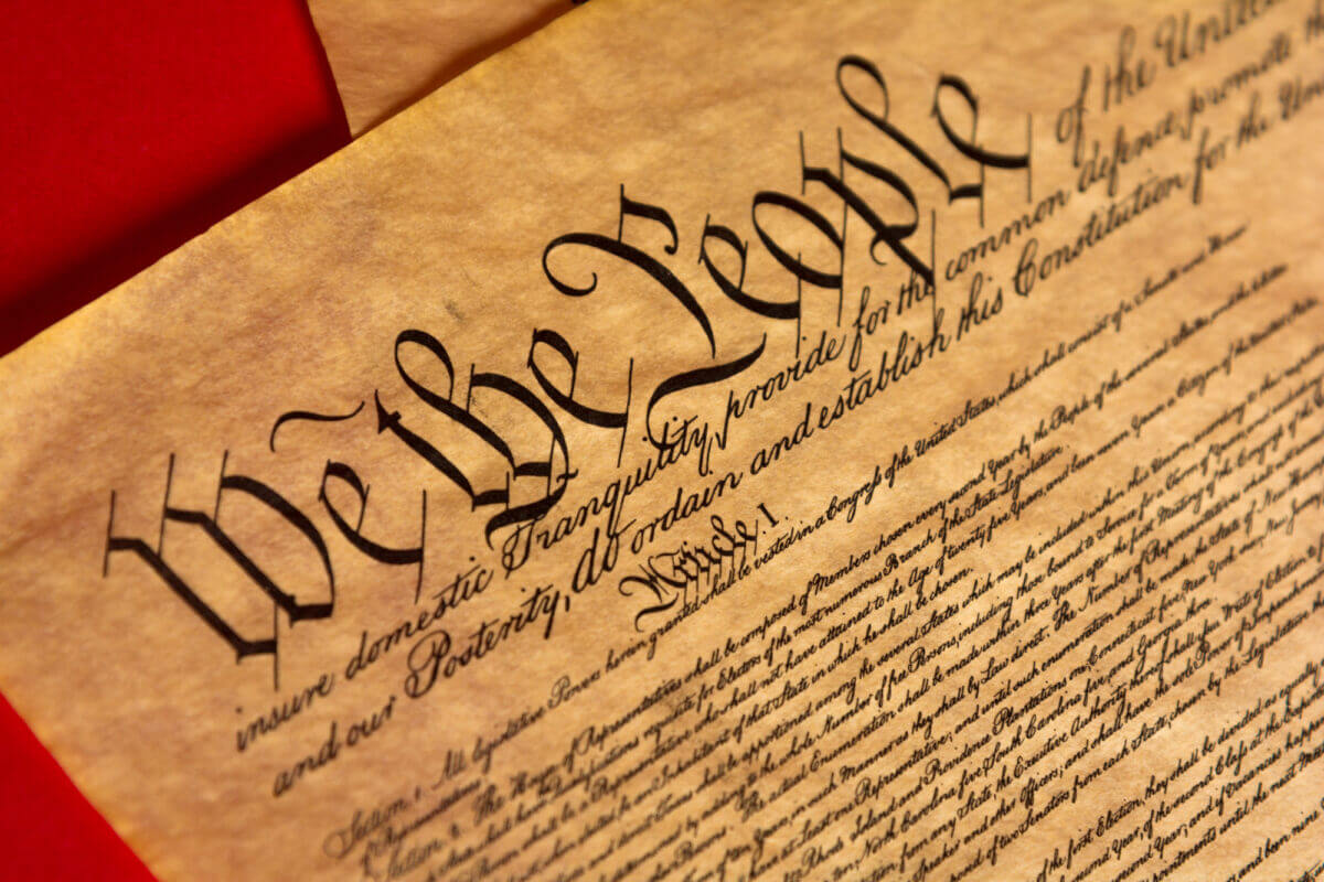 Photo of the United States Constitution